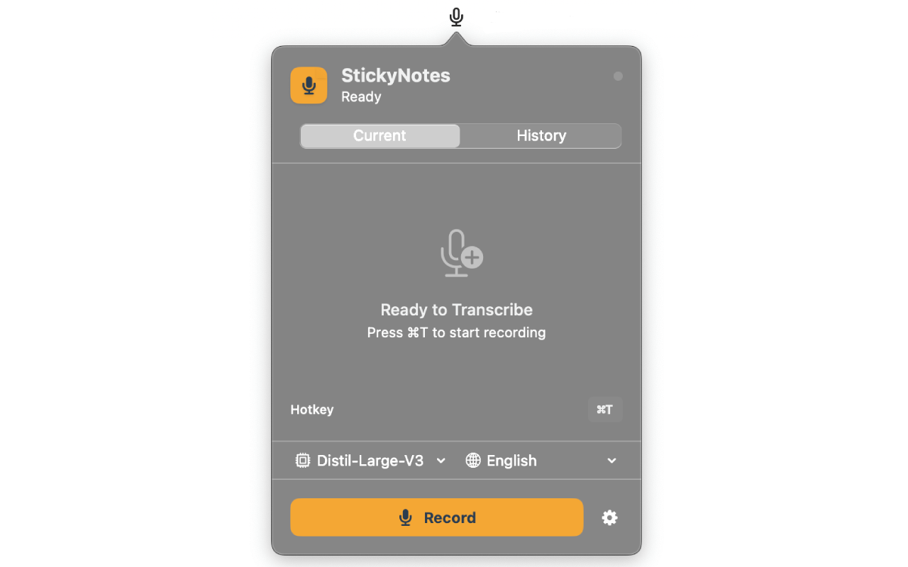 Mac transcription interface